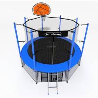 Батут с баскетбольным кольцом I-JUMP BASKET 10ft синий