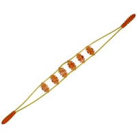 Массажёр лента с роликам широкий (оранжевый) упаковка пакет (154-019) E40373